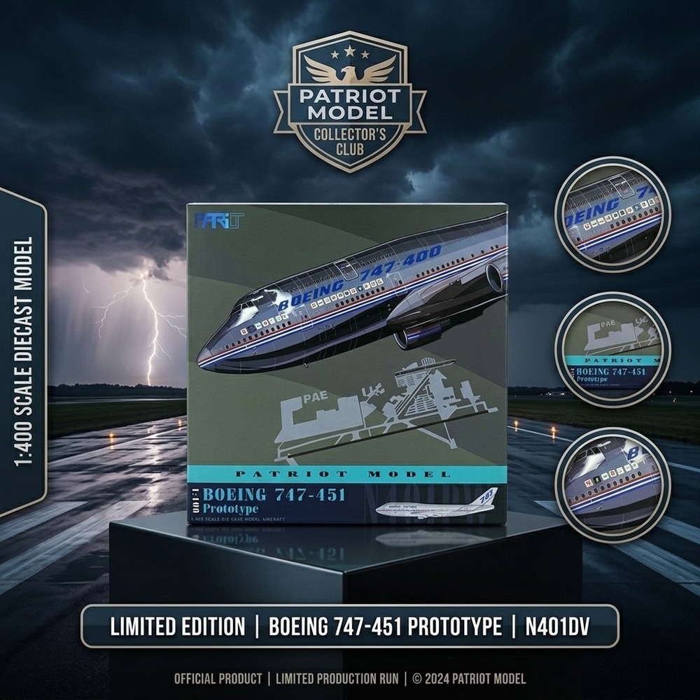 PATRIOT MODELS/BOEING 747-451/PROTOTYPE 1/:400/N401DV/NIB/MSPTB47082626